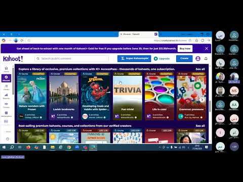 مبادرون وتسجيل الورشة رقم 36 حول شرح برنامج kahoot للاستاذة أسماء بكر